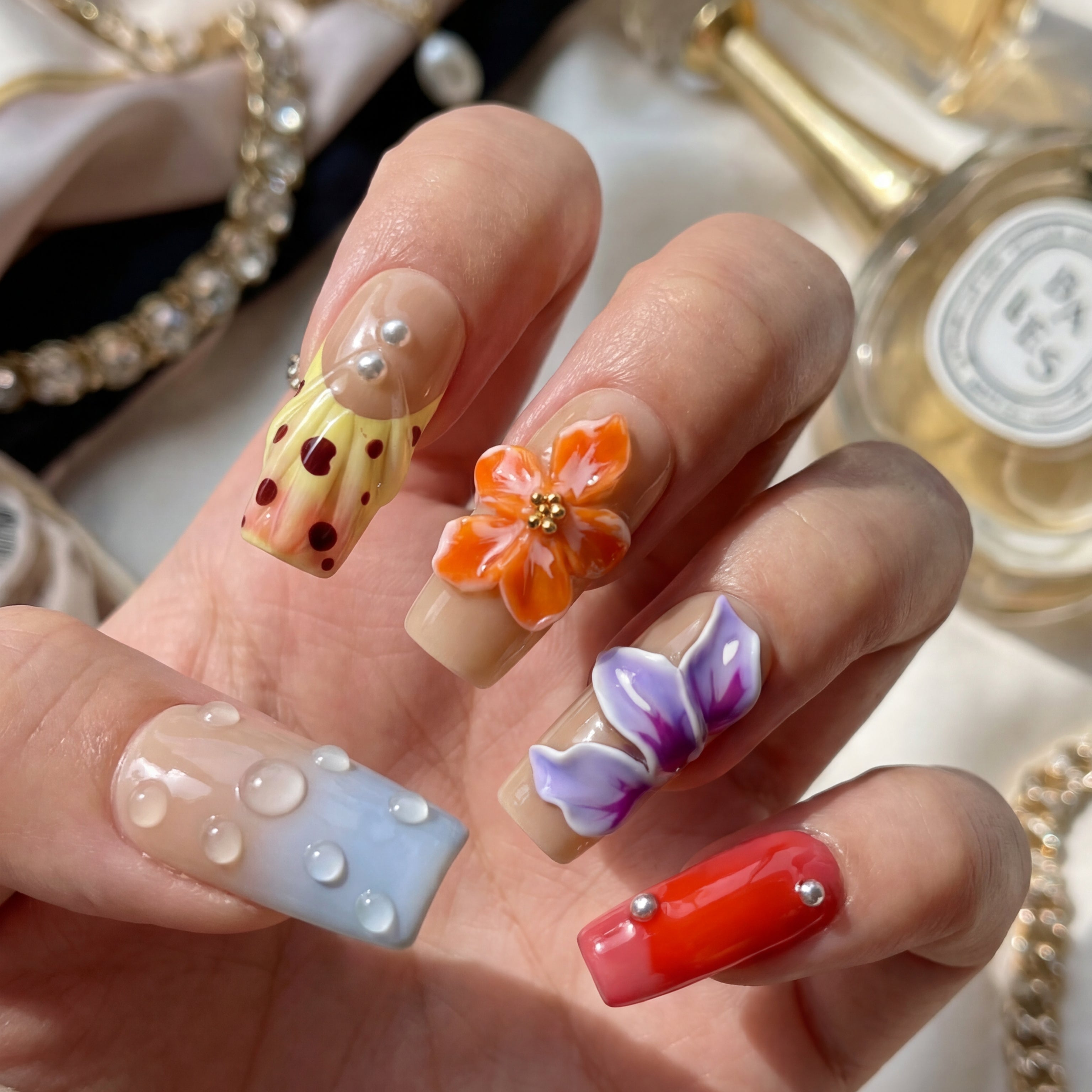 Botanical Tides - Tropical, Vibrant, Water-Glossed, Nature-Inspired