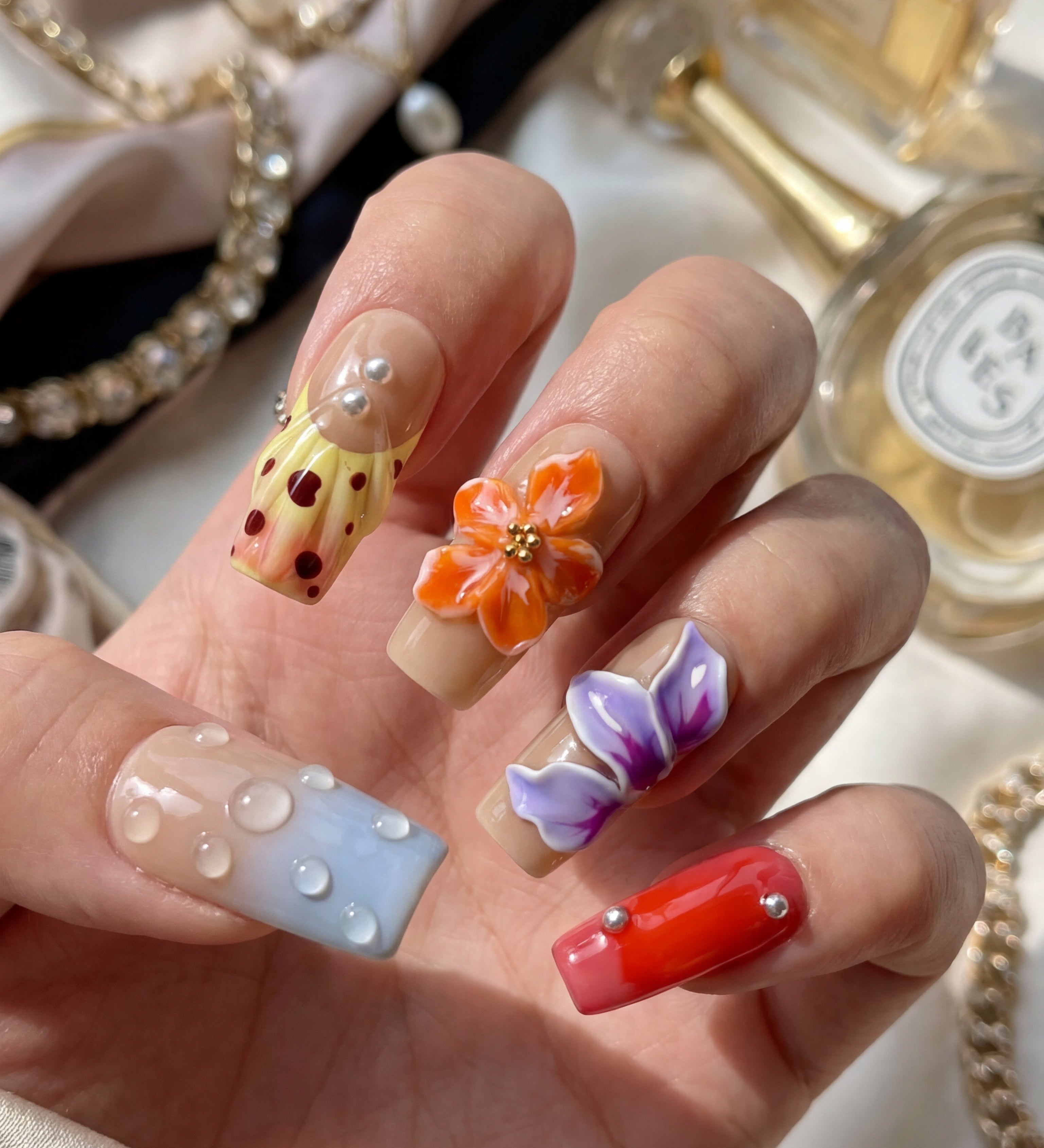 Botanical Tides - Tropical, Vibrant, Water-Glossed, Nature-Inspired