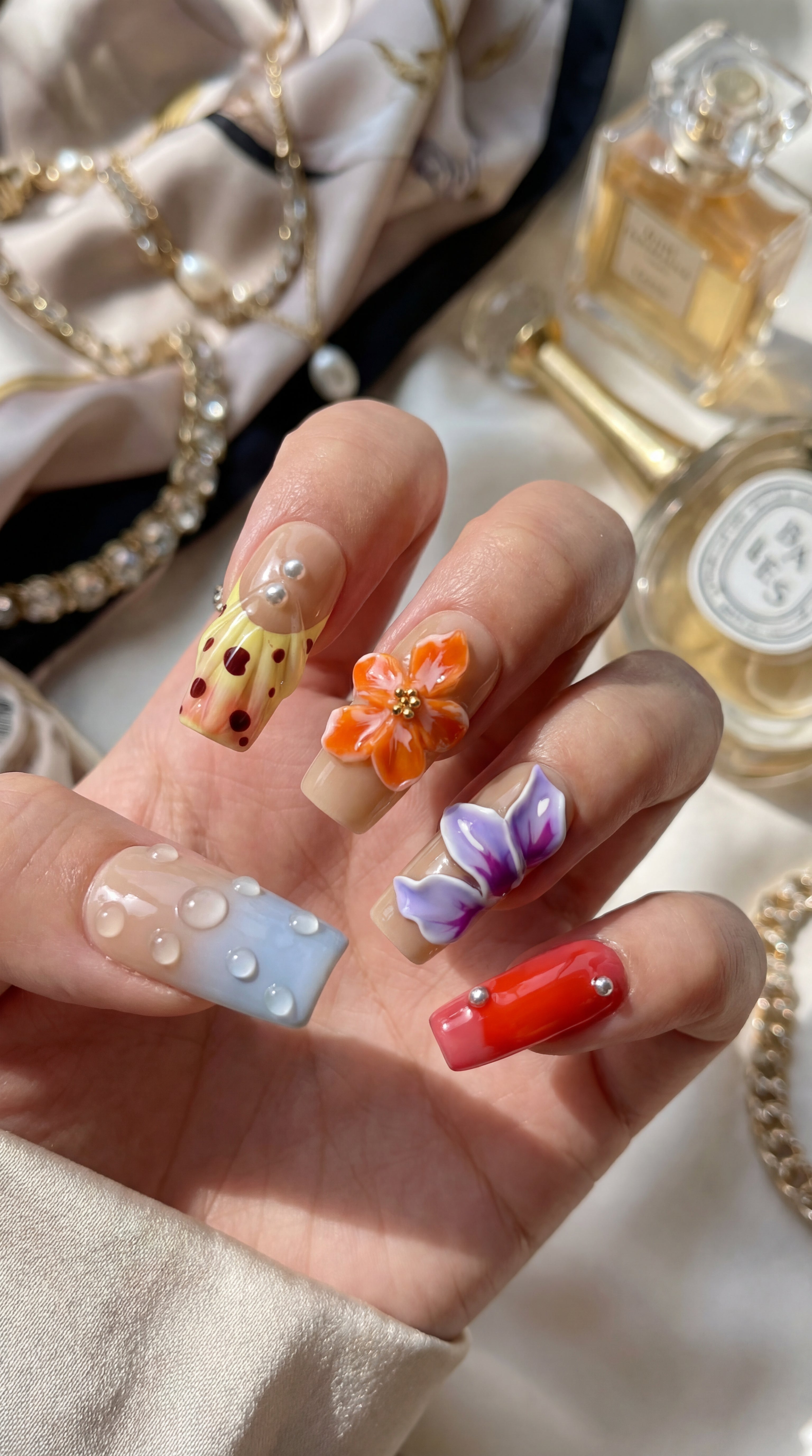 Botanical Tides - Tropical, Vibrant, Water-Glossed, Nature-Inspired