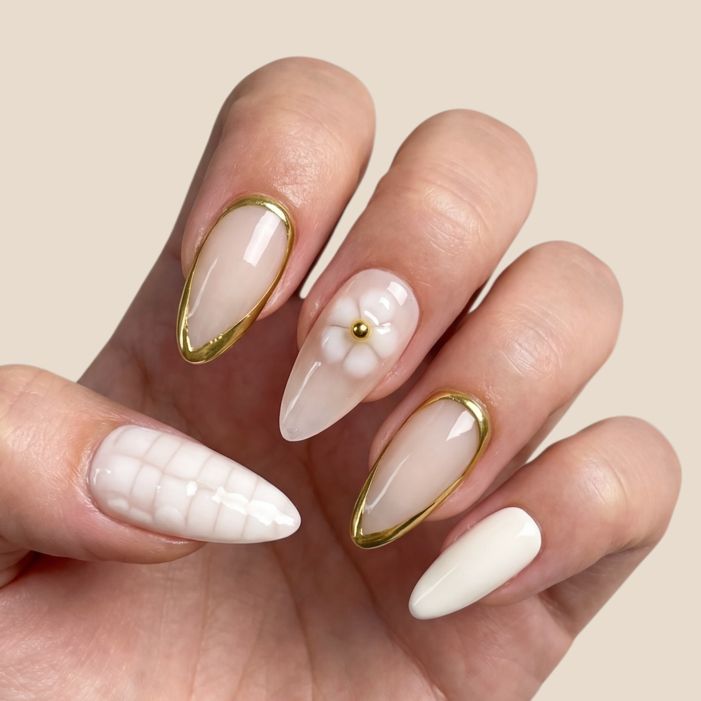 Neutral Press-On Nails - Clean, effortless tones for everyday elegance