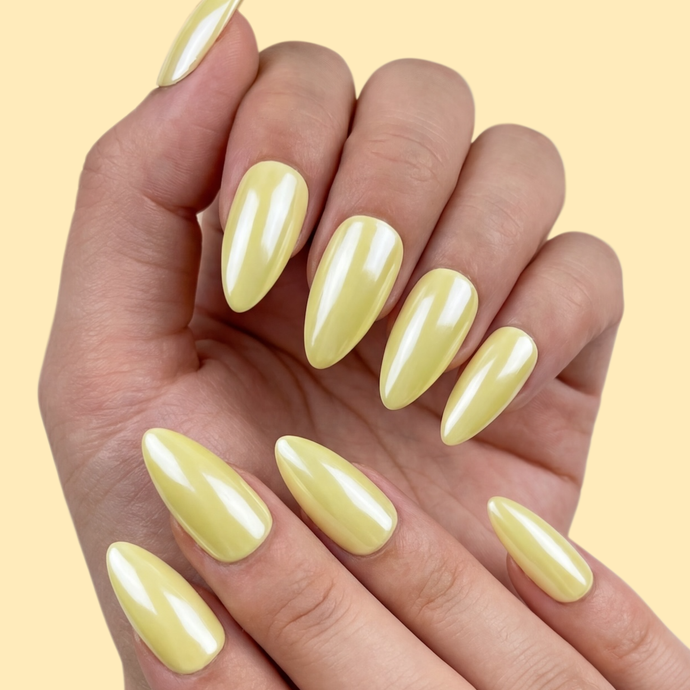 Yellow Press-On Nails - Soft, sunlit shades that feel bright, fresh, and effortlessly radiant