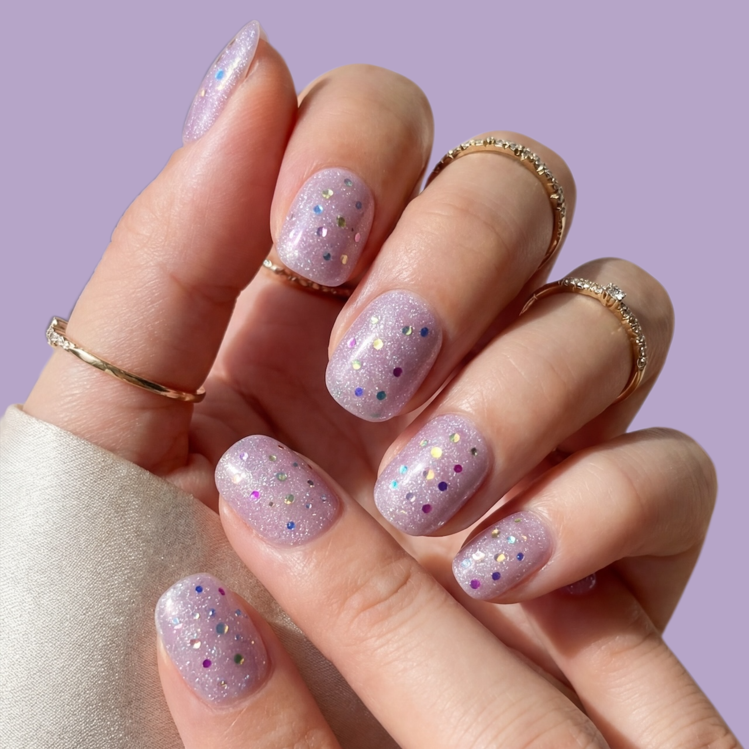Purple Press-On Nails - Soft drama with a refined touch