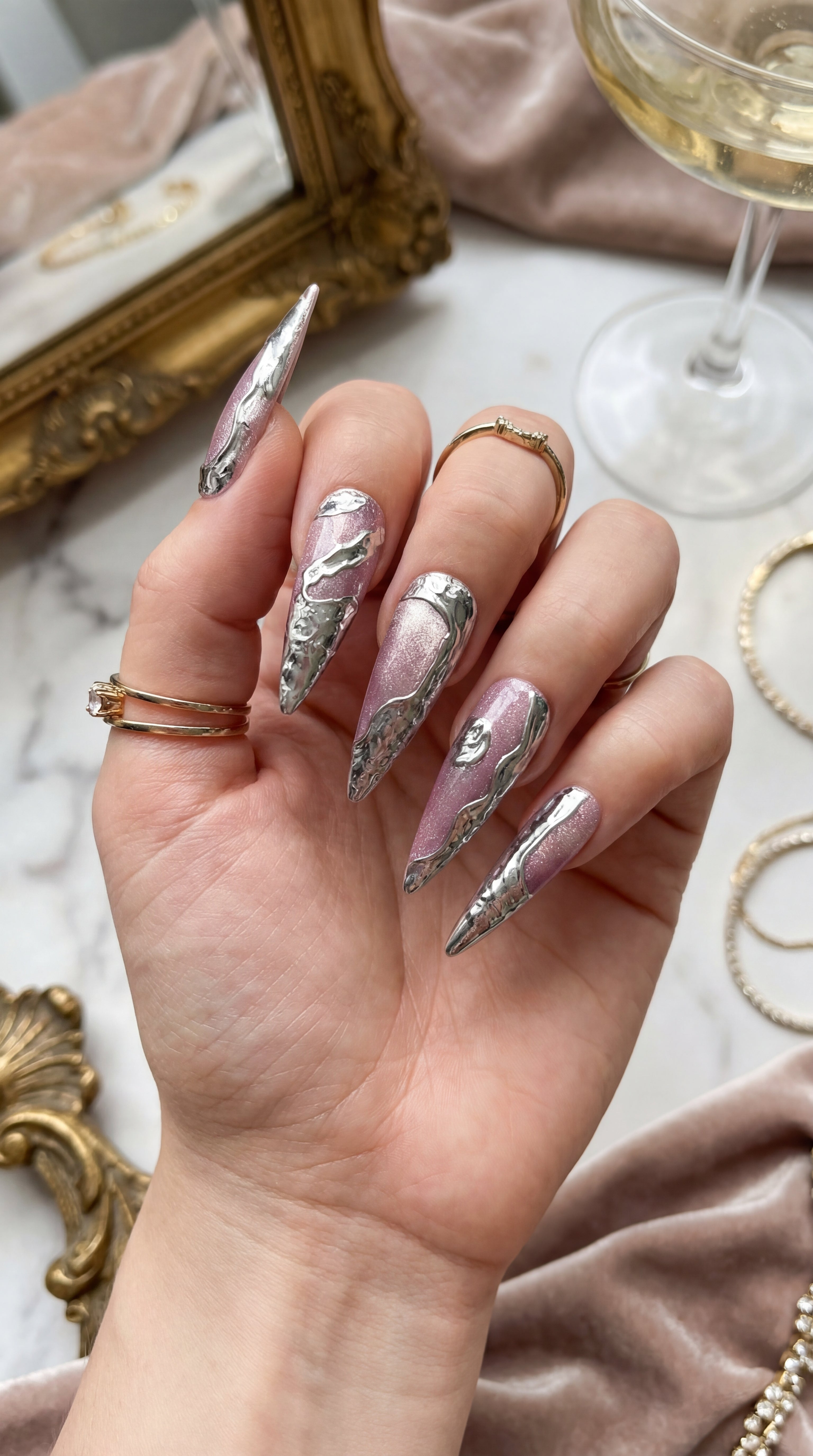 Silver Veil Stiletto
